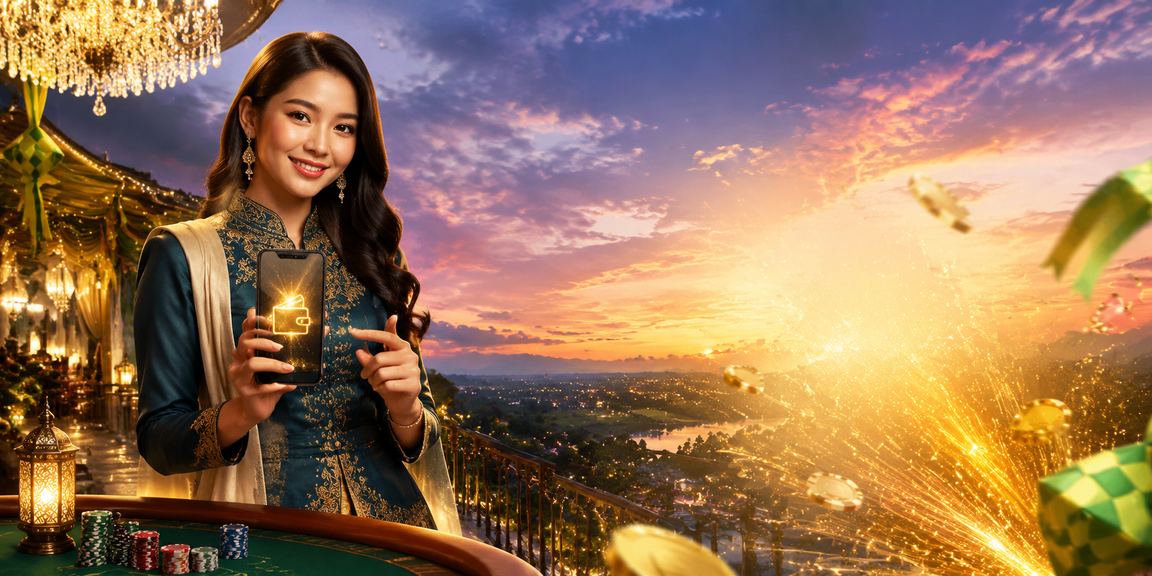 Promosi deposit Hari Raya Malaysia dengan tema perayaan yang meriah